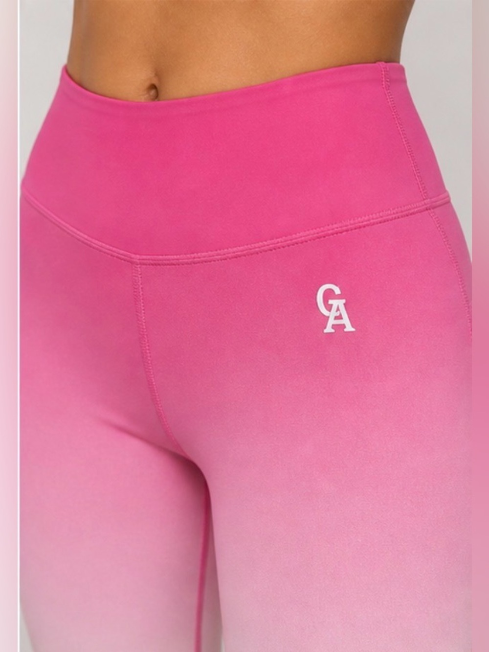 Good American Pink Ombré Leggings High Waisted Sculpting Fit NWT Size 1 - Picture 3 of 8